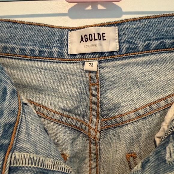 AGOLDE | Riley High Rise Straight Crop Jeans Distressed - Picture 2 of 5